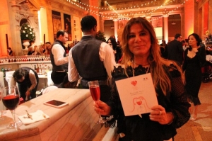 Lucia Nettis al The Met Christmas Party, dicembre 2016